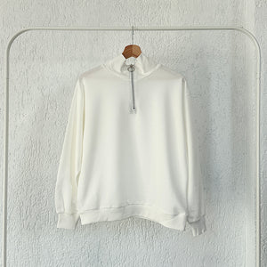 Yarım Fermuarlı Boğazlı Sweat | Kadın Sweatshirt Toptan – KEBRAS